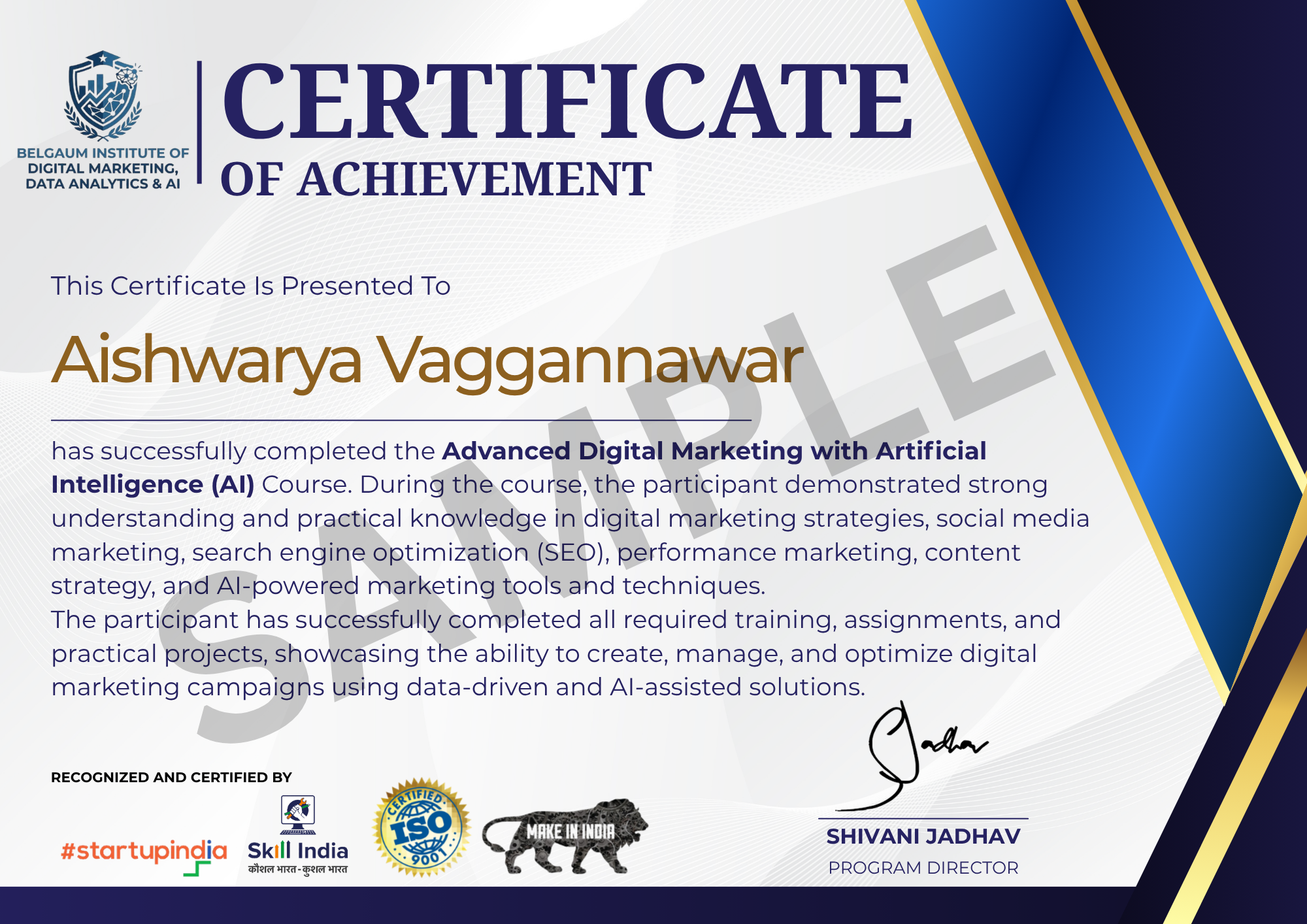 Certificate of Achievement